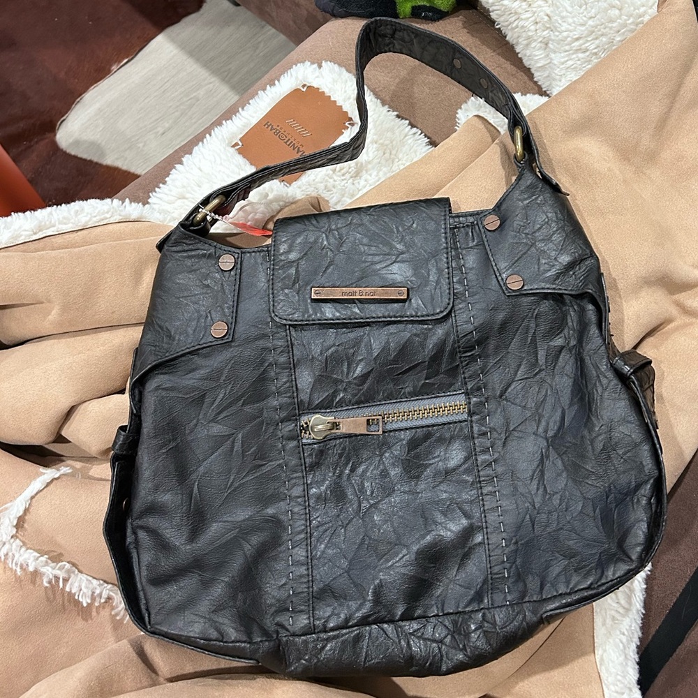 Black Hobo Shoulder Bag by Unknown Brand